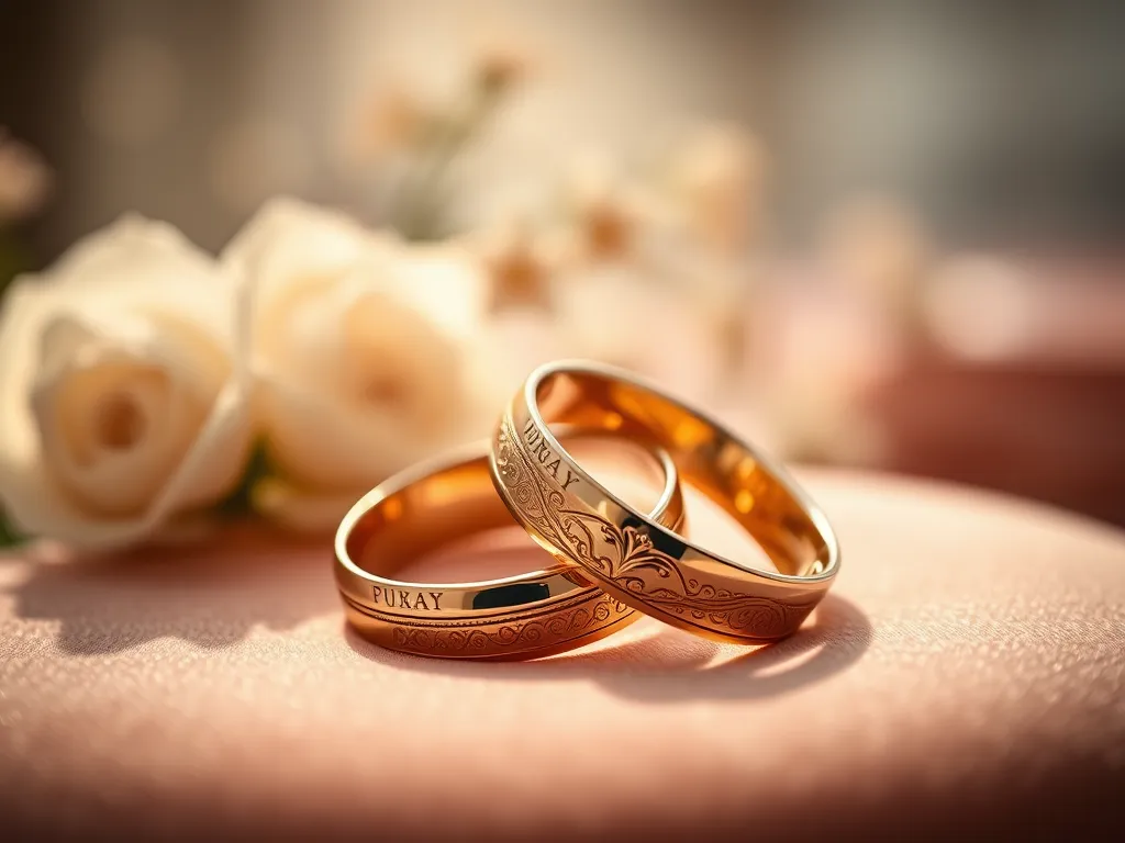 Gold wedding bands for couples